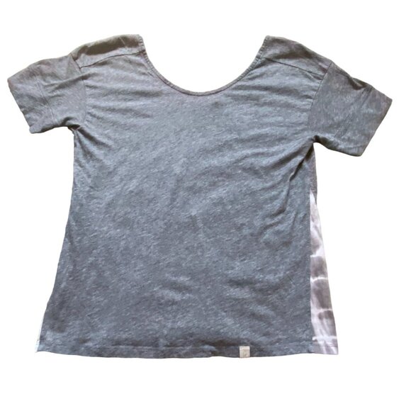 Leena & Lu Womens Cropped Fitted Tee/Shirt-100% Organic Cotton-Gray-Size L-GUC - Picture 1 of 6